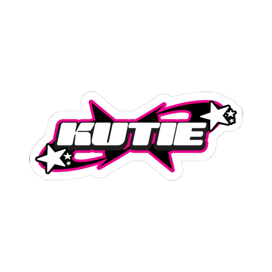 Kutie the Band Skater Logo Kiss-Cut Stickers