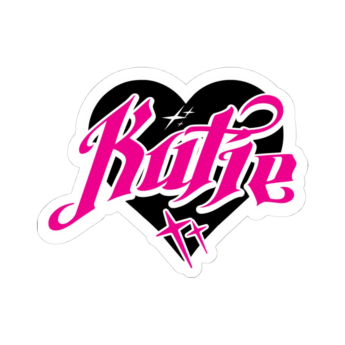 Kutie the Band, Heart Logo Kiss-Cut Stickers
