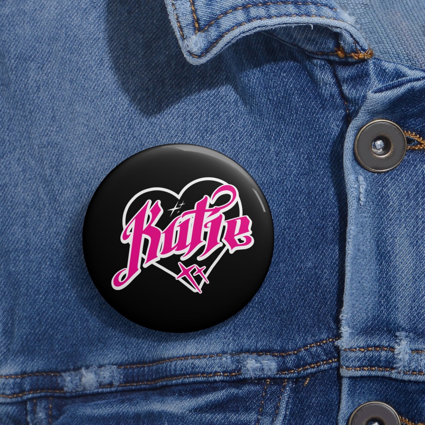 Kutie Pin Heart Badge