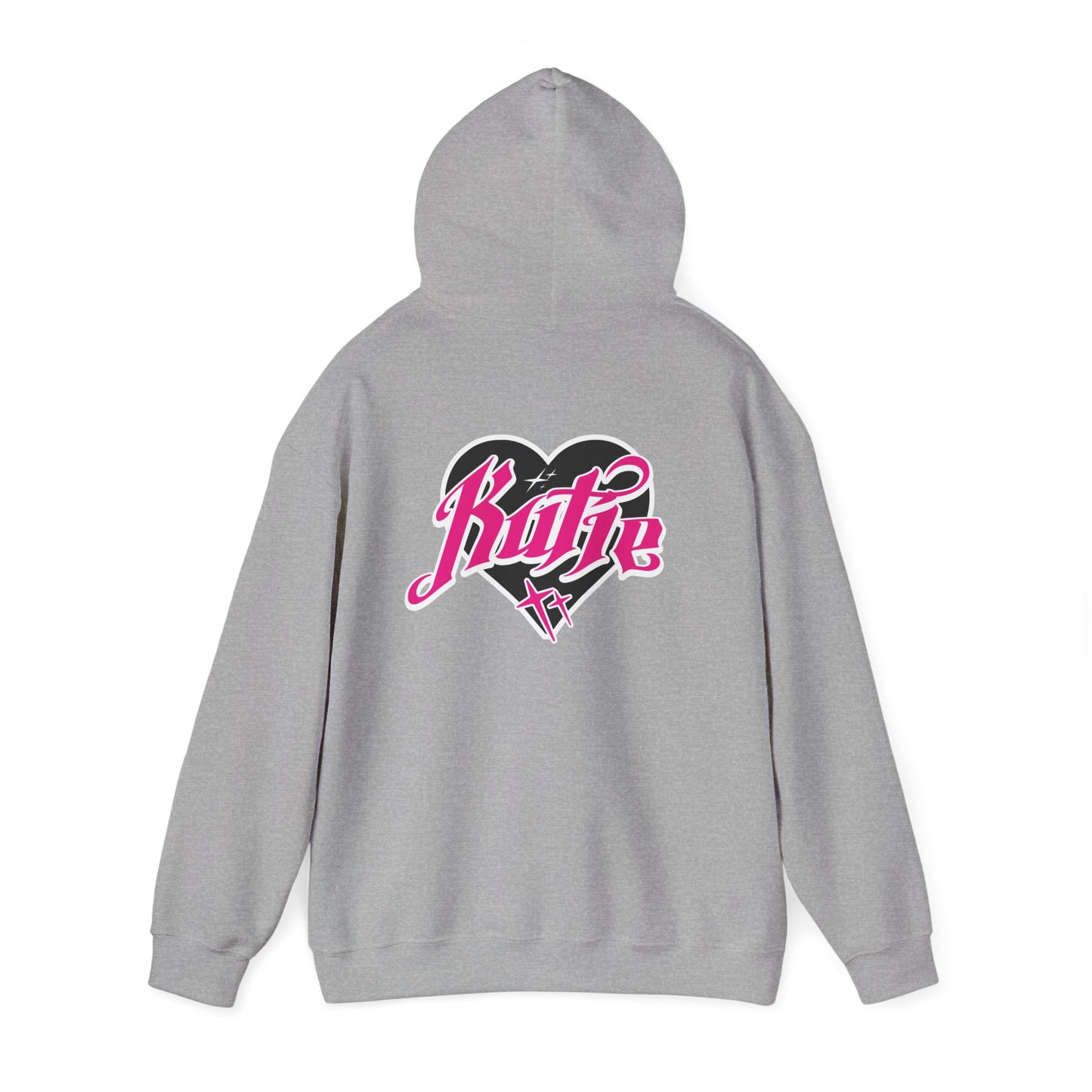 Kutie Heart Logo Front and Back Hoodie