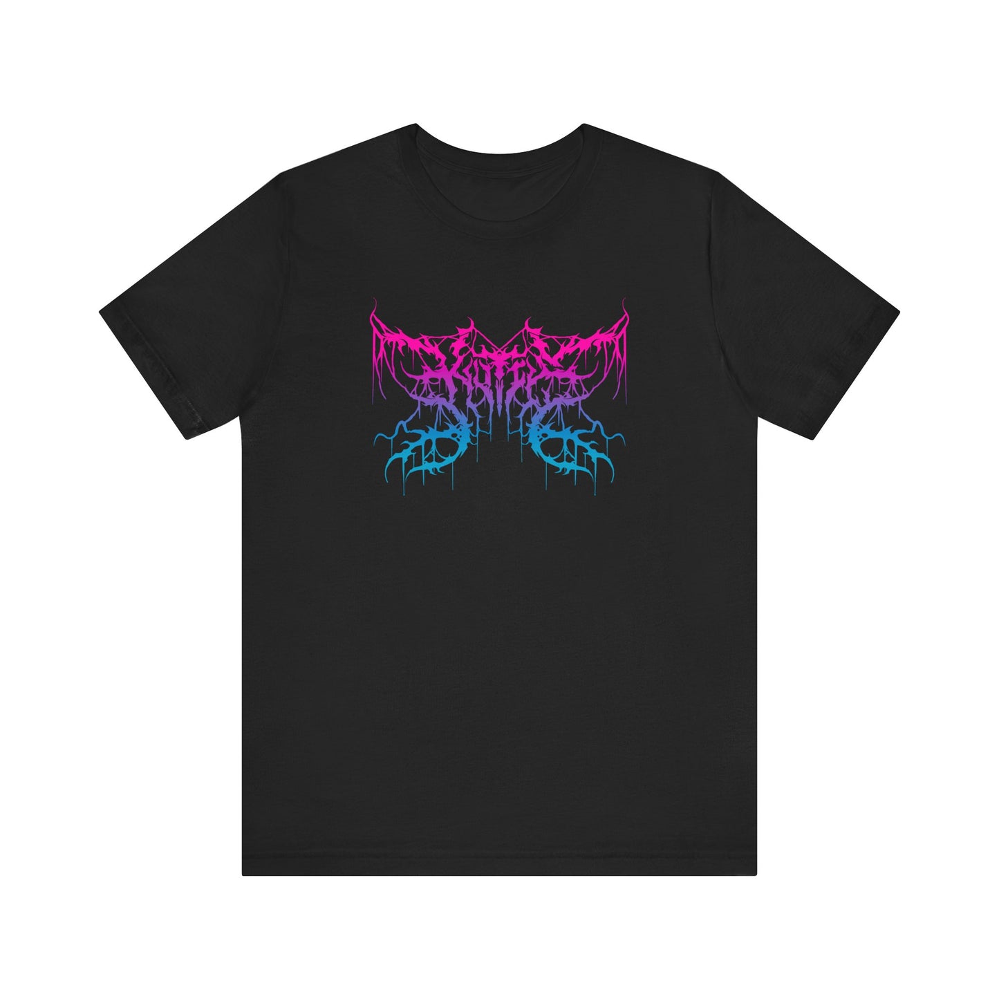 Kutie the Band Pink Blue Butterfly Unisex Jersey Short Sleeve Tee