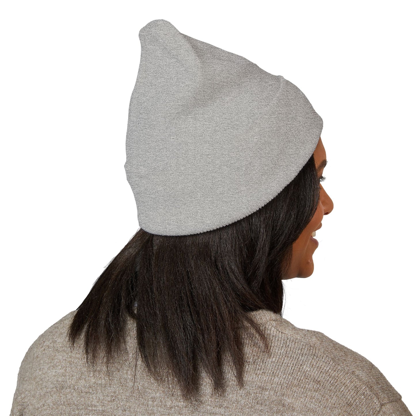 Kutie Embroidered Heart Beanie — Classic Cuffed Knit Hat