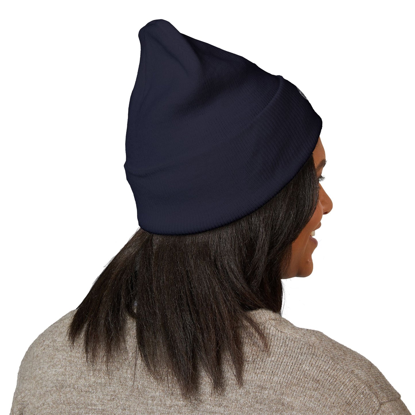 Kutie Embroidered Heart Beanie — Classic Cuffed Knit Hat