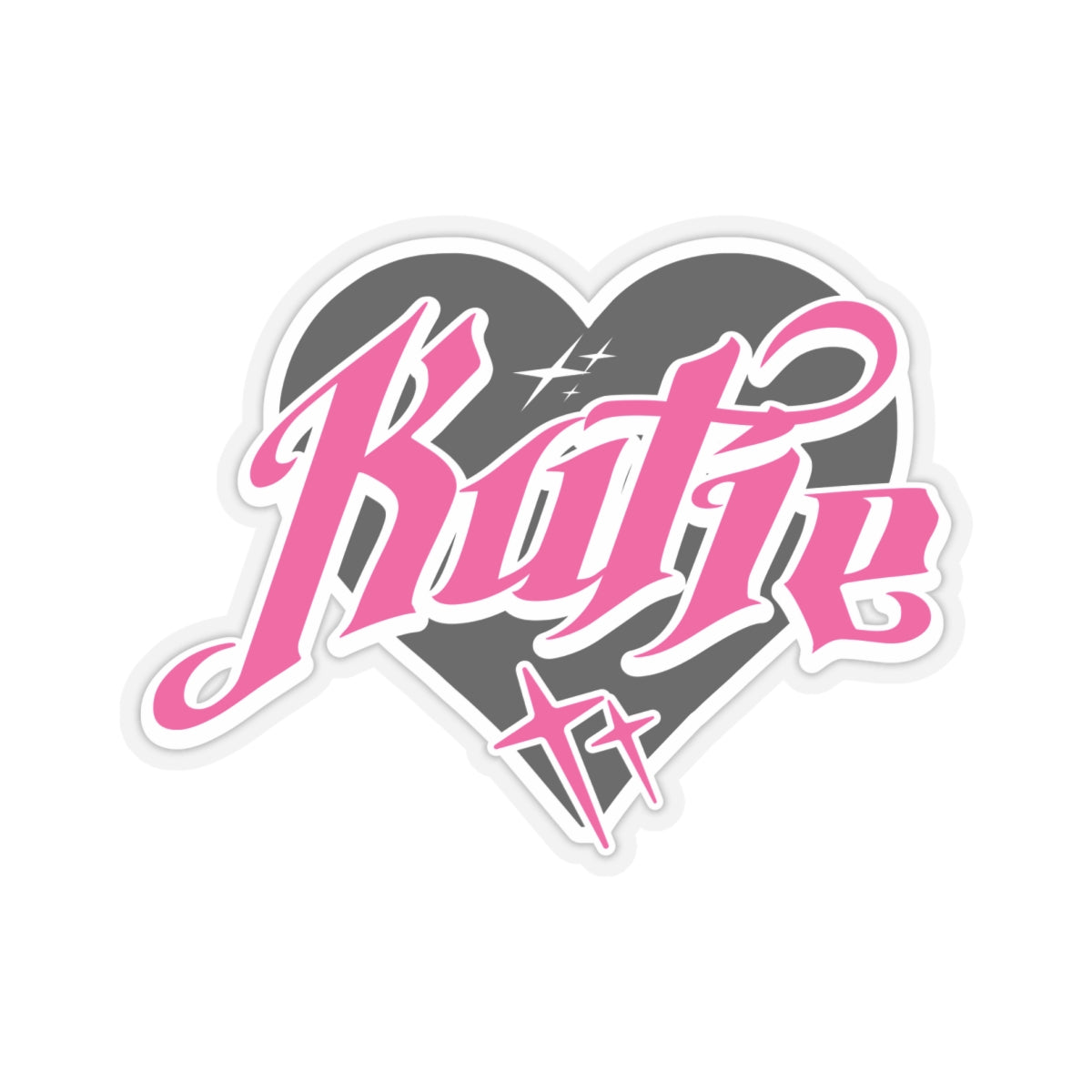 Kutie the Band, Heart Logo Kiss-Cut Stickers