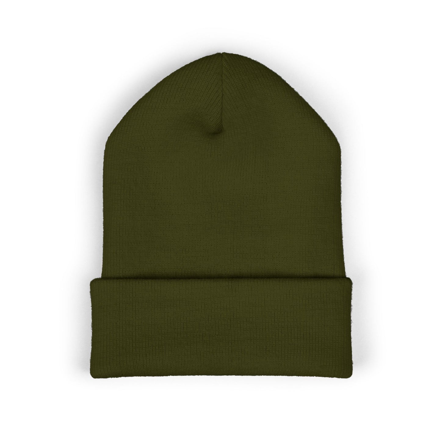 Kutie Embroidered Heart Beanie — Classic Cuffed Knit Hat