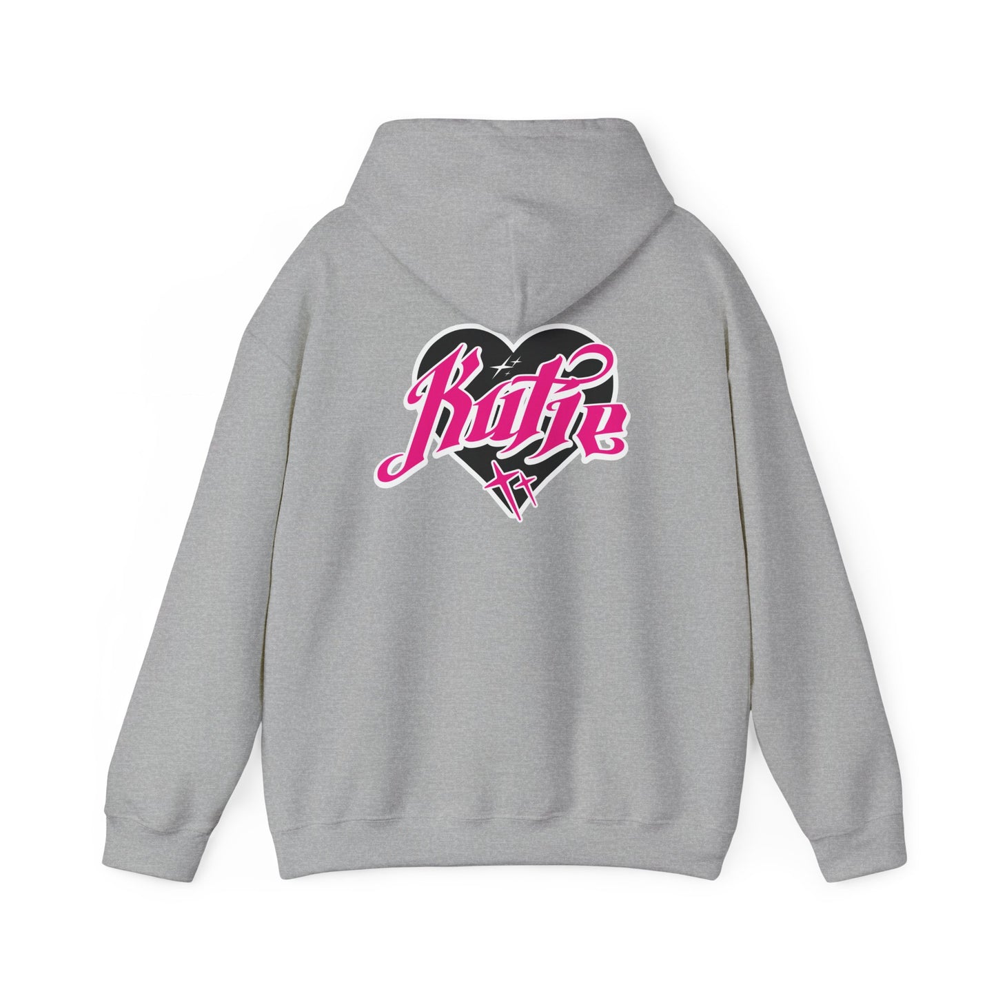 Kutie Heart Logo Front and Back Hoodie