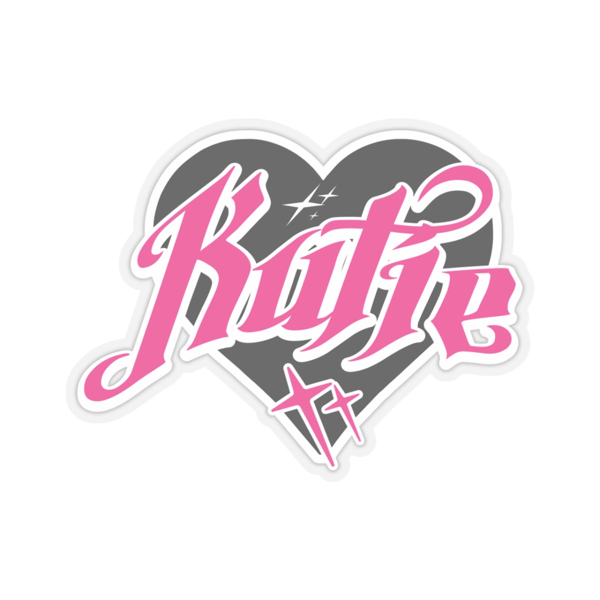 Kutie the Band, Heart Logo Kiss-Cut Stickers