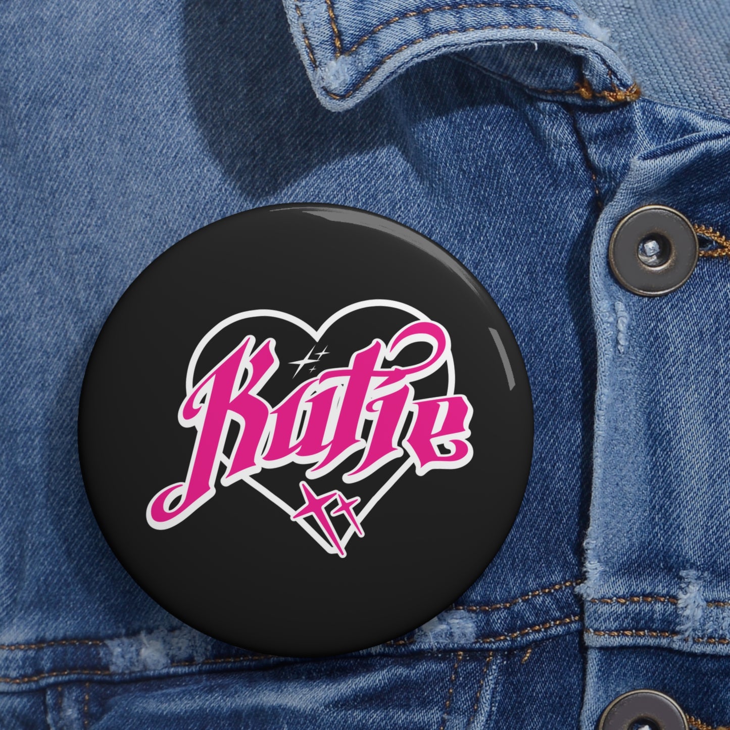 Kutie Pin Heart Badge