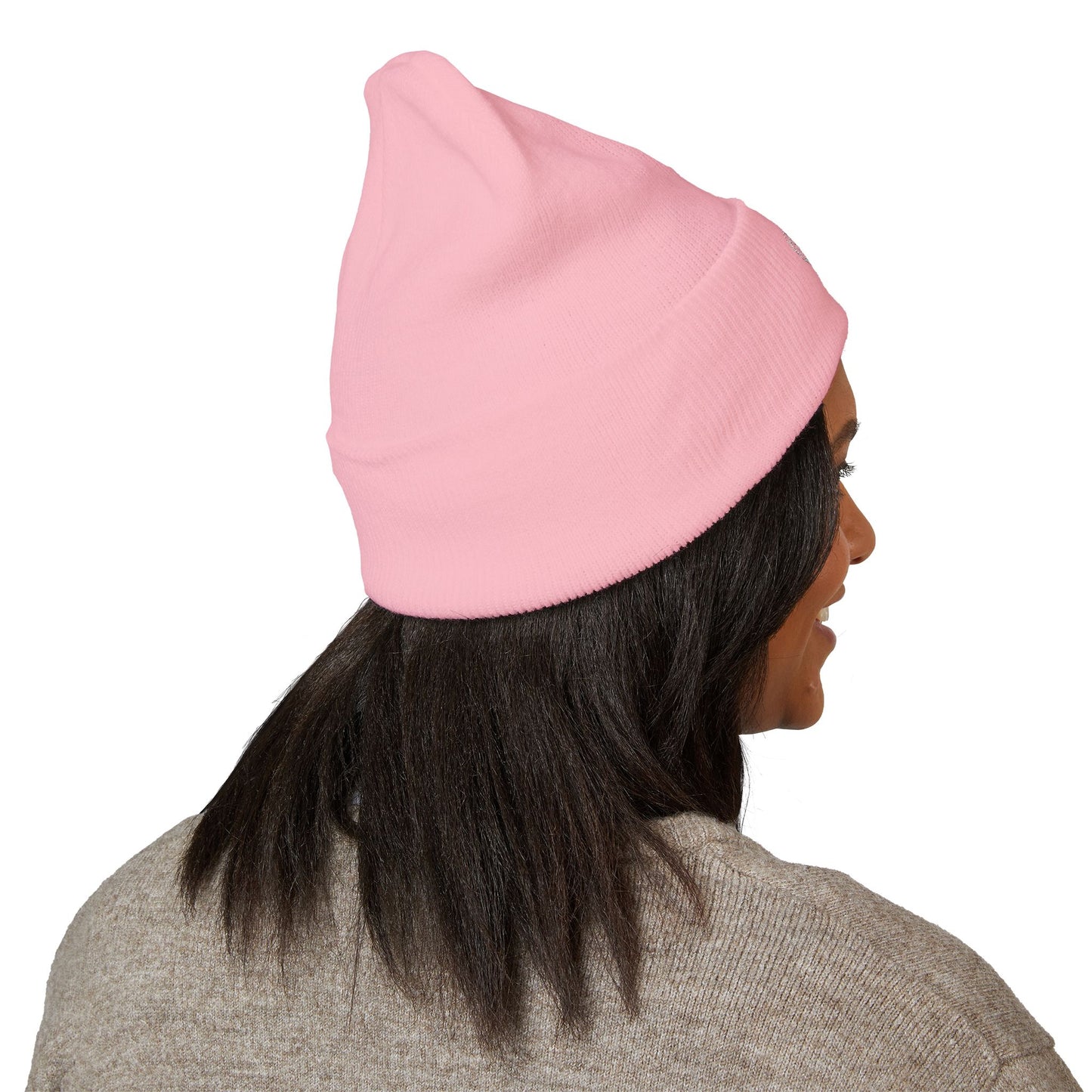 Kutie Embroidered Heart Beanie — Classic Cuffed Knit Hat