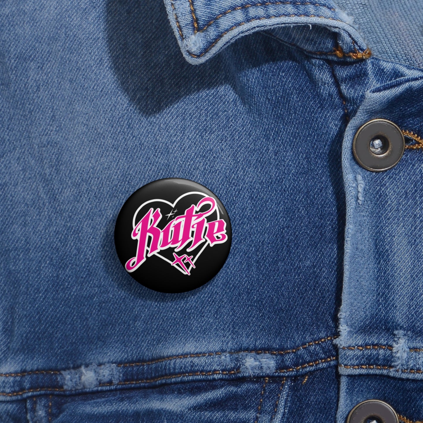 Kutie Pin Heart Badge