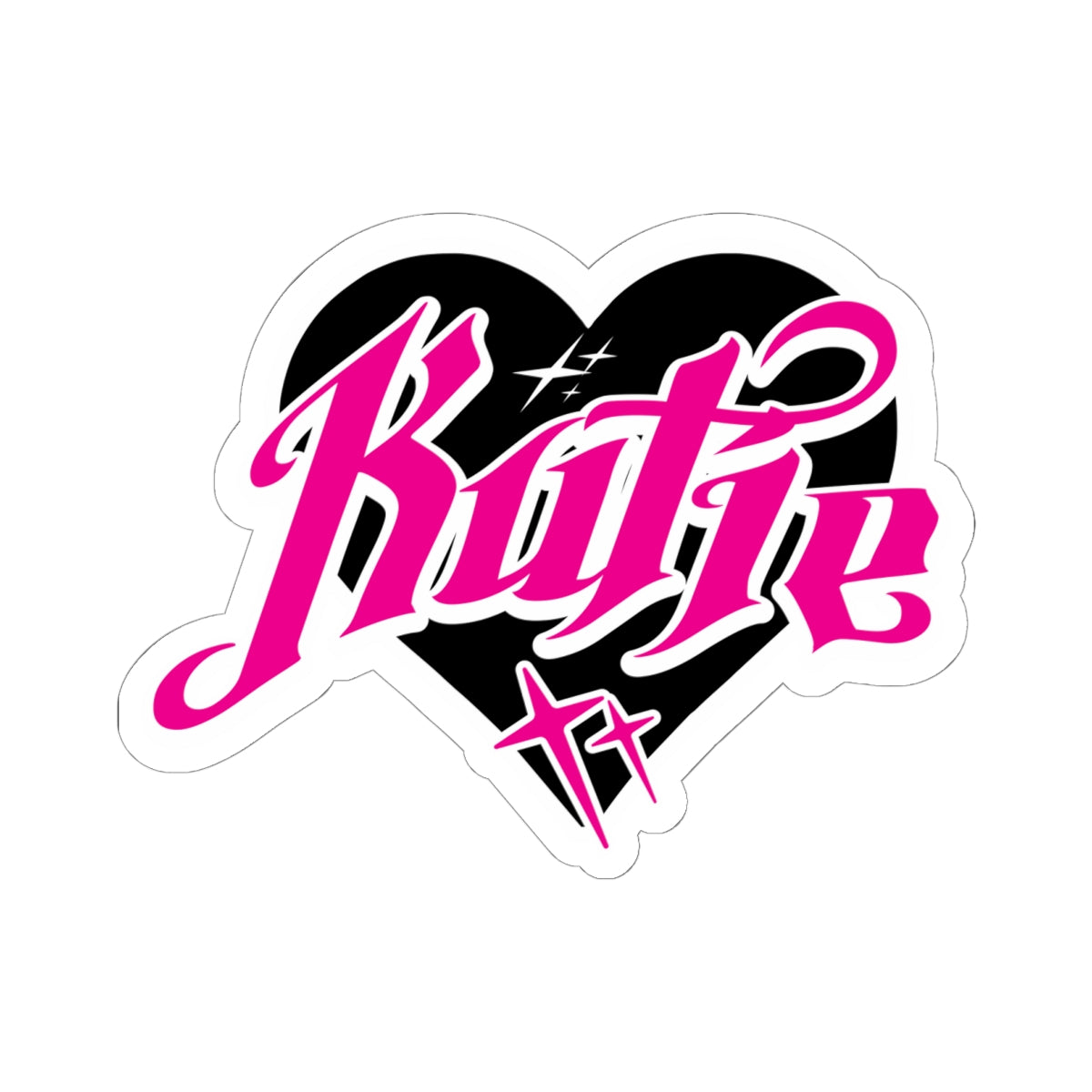 Kutie the Band, Heart Logo Kiss-Cut Stickers